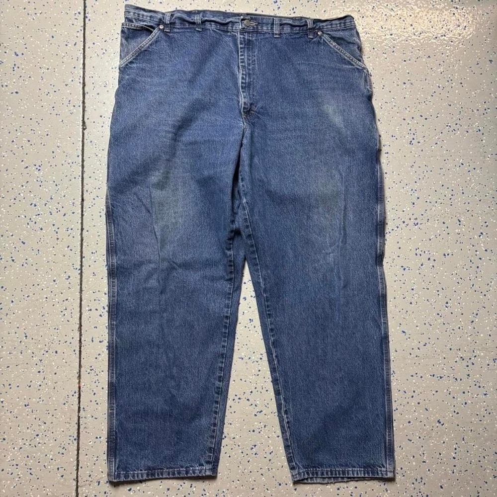 Wrangler Carpenter Jeans Mens 46x32 (46x31) Relaxed Fit Workwear Utility Denim
